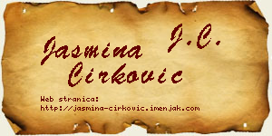 Jasmina Ćirković vizit kartica